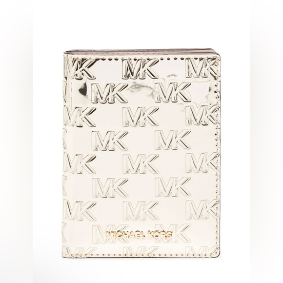 MICHAEL Michael Kors Handbags - MICHAEL Michael Kors NWT Monogram Metallic Passort Wallet